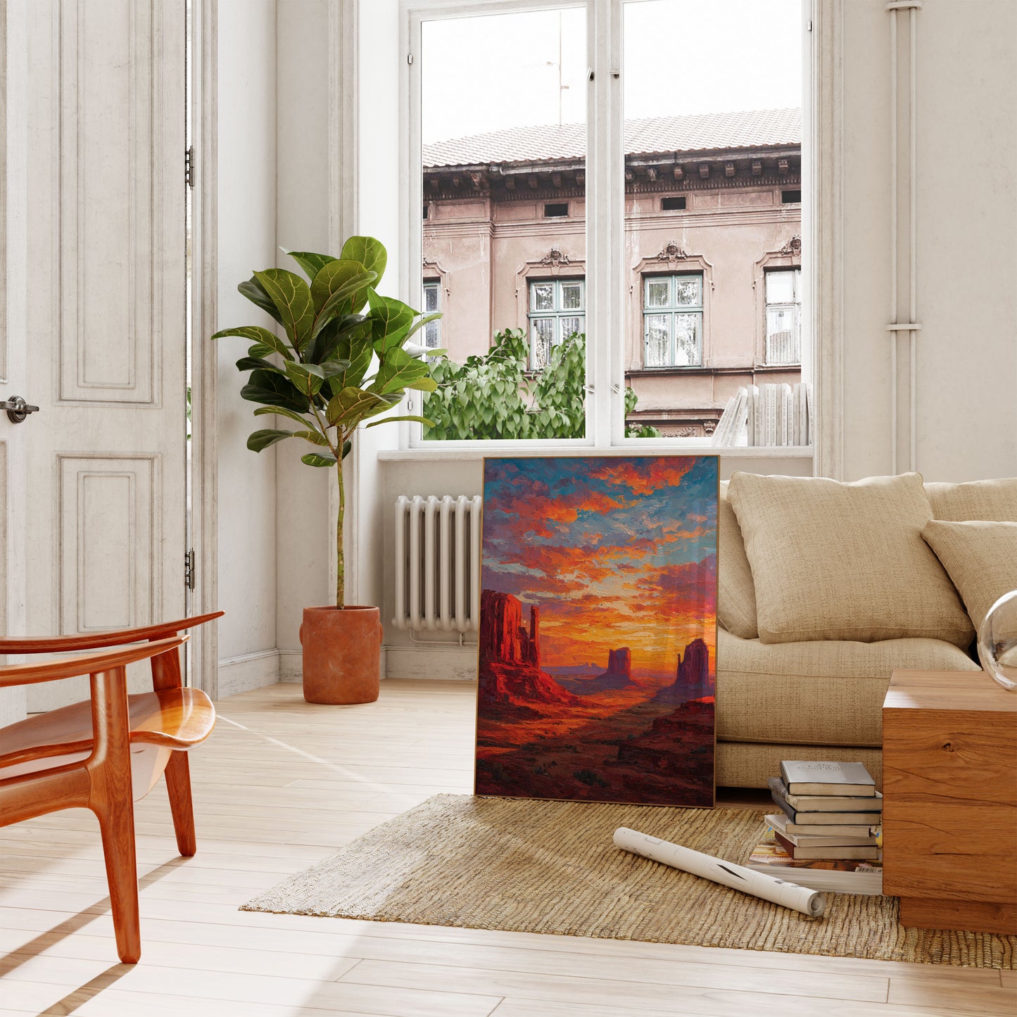 Desert Sunset Monument Valley Poster