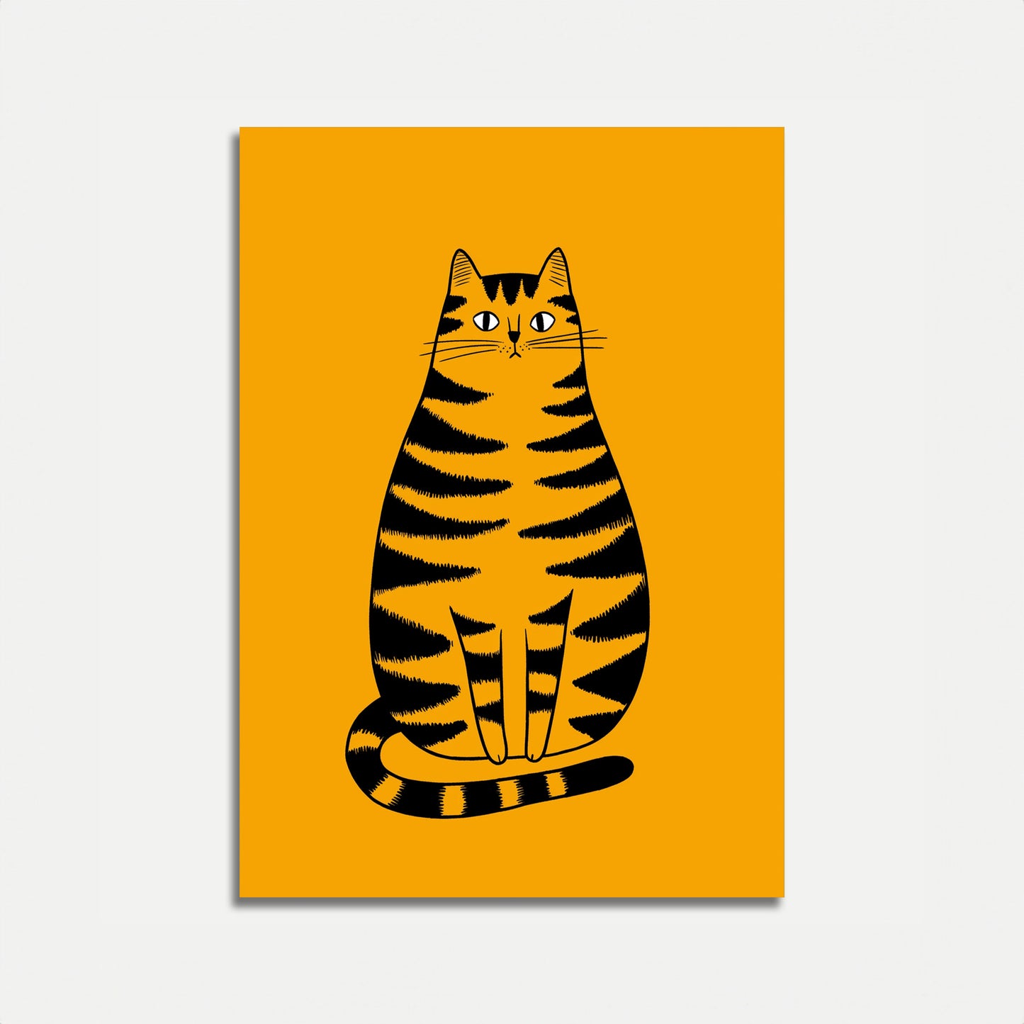 Fettes gestreiftes Tabby-Katzen-Plakat