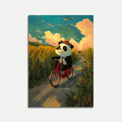 Adventure Panda Cycling Poster