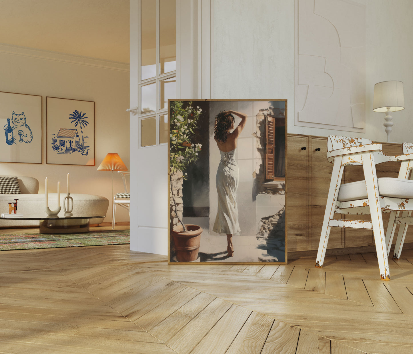 Erholsamer mediterraner Augenblick Poster