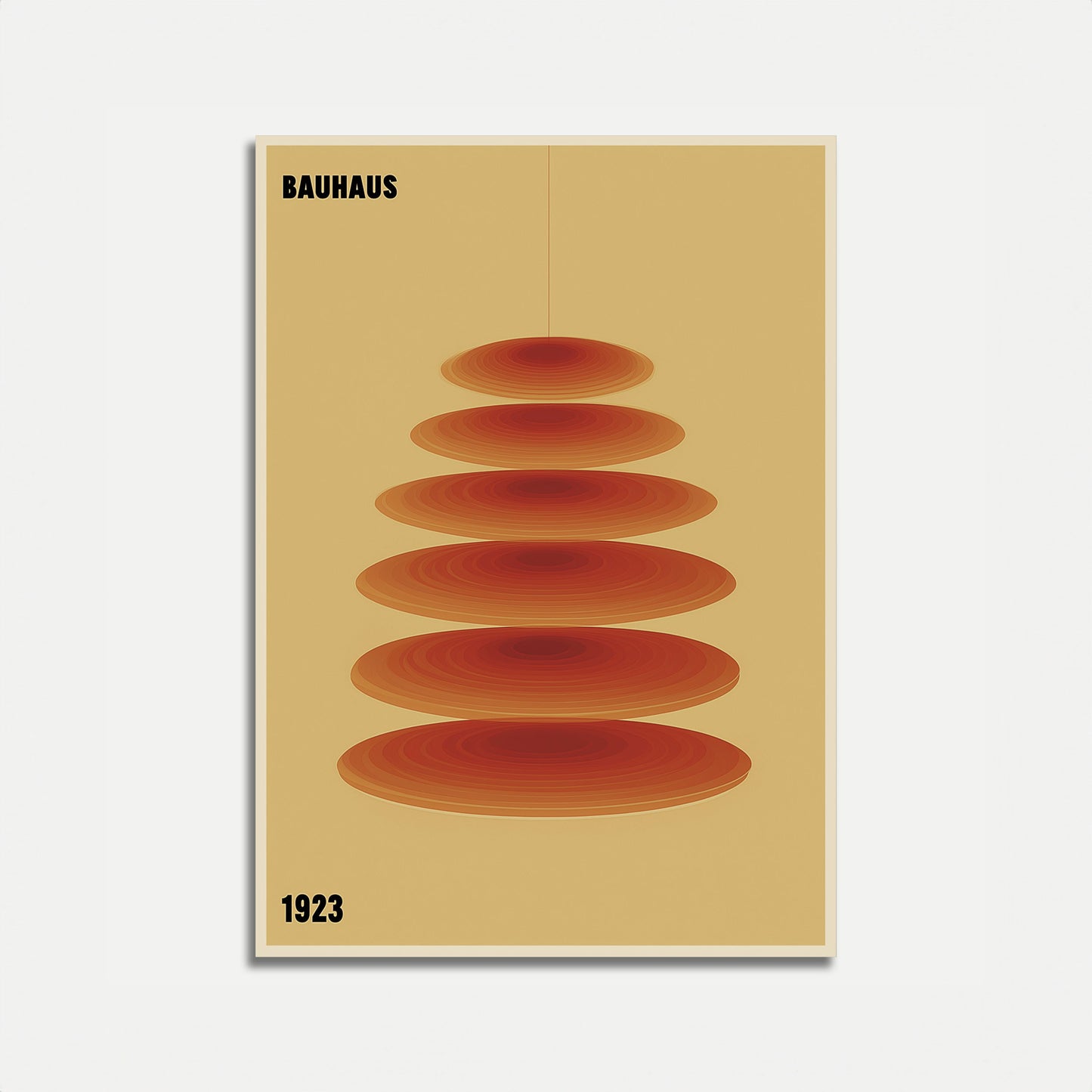 Bauhaus Geometric Layers Poster