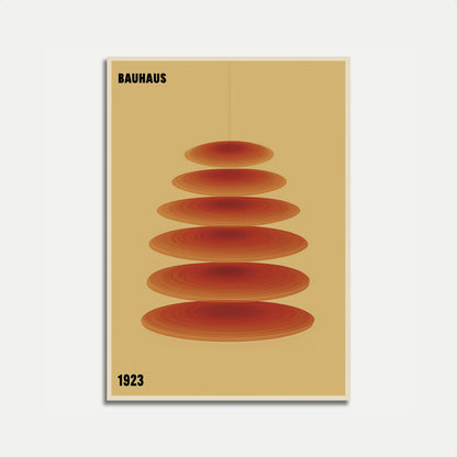 Bauhaus Geometric Layers Poster