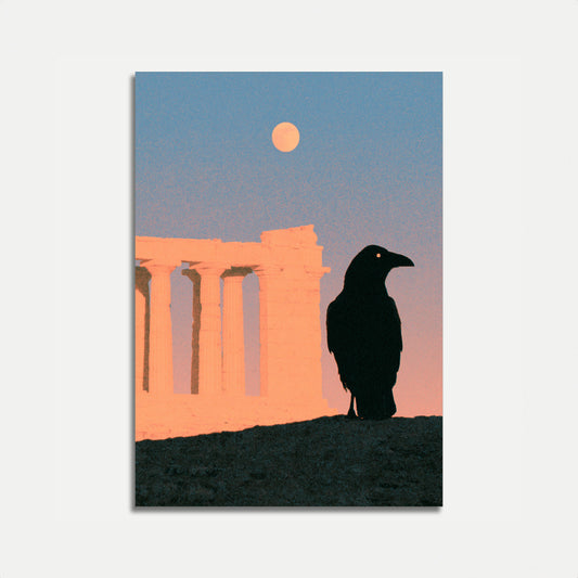 Eagle at Ancient Ruins Poster