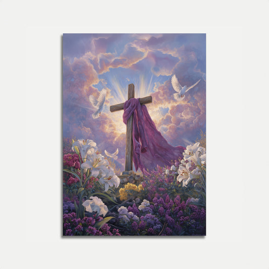 Poster della Croce Divina nel Giardino Celestiale