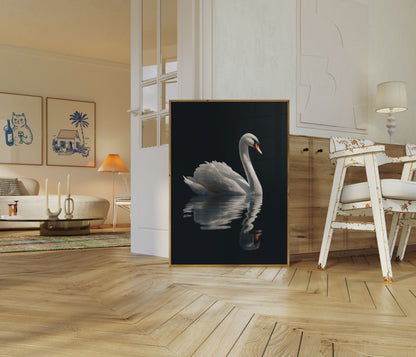 Elegant Svane Vandrefleksion Plakat