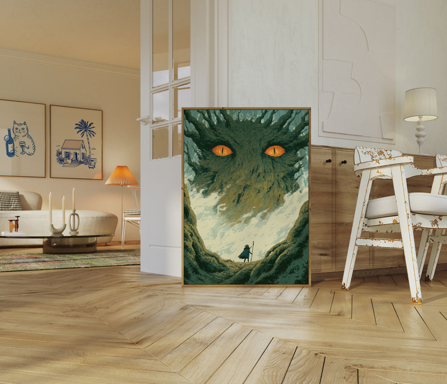 Forest Guardian's Glowing Eyes Poster
