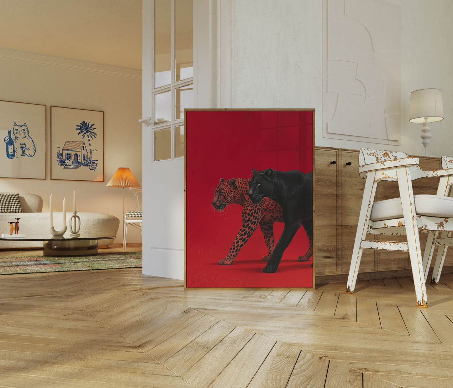 Dualer Feliner Kontrast-Poster