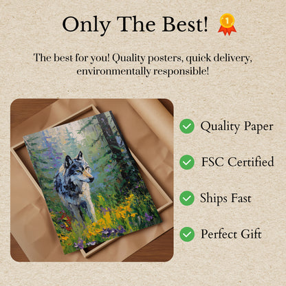 Wild Wolf Forest Symphony Poster