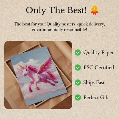 Poster dell'Unicorno Rosa Magico