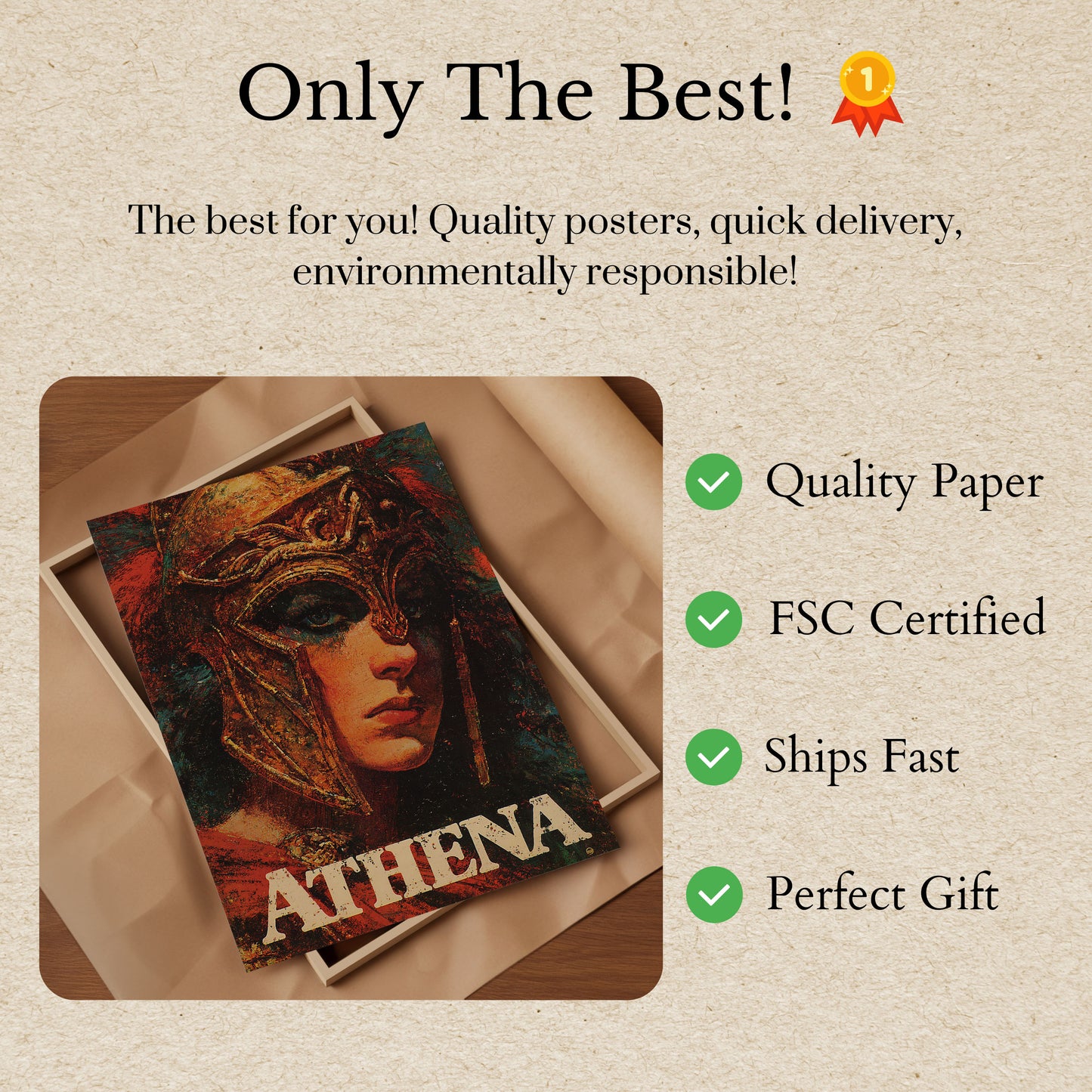 Athena, Visdommens Gudinde Plakat