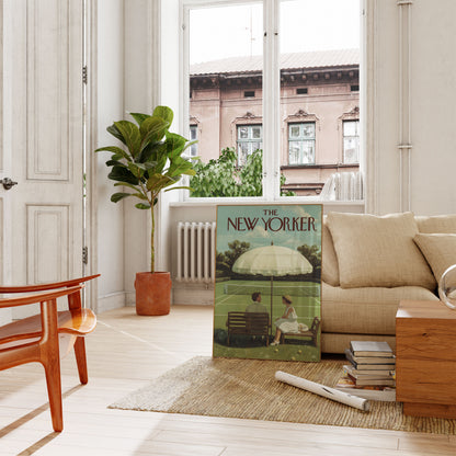 Vintage Tennis Court New Yorker Poster