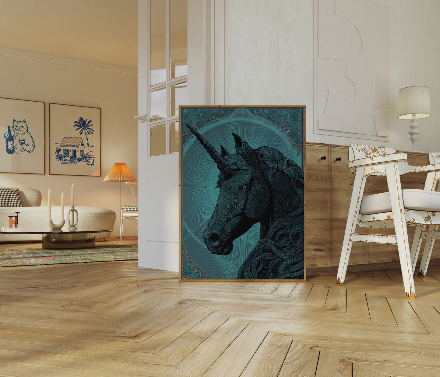 Poster dell'Unicorno Mistico Oscuro