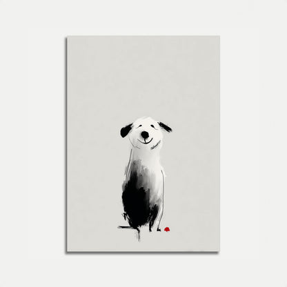 Affiche aquarelle Chien joyeux