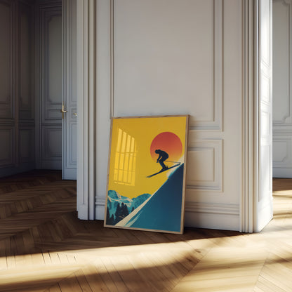 Berg-Ski-Sonnenuntergangs-Poster