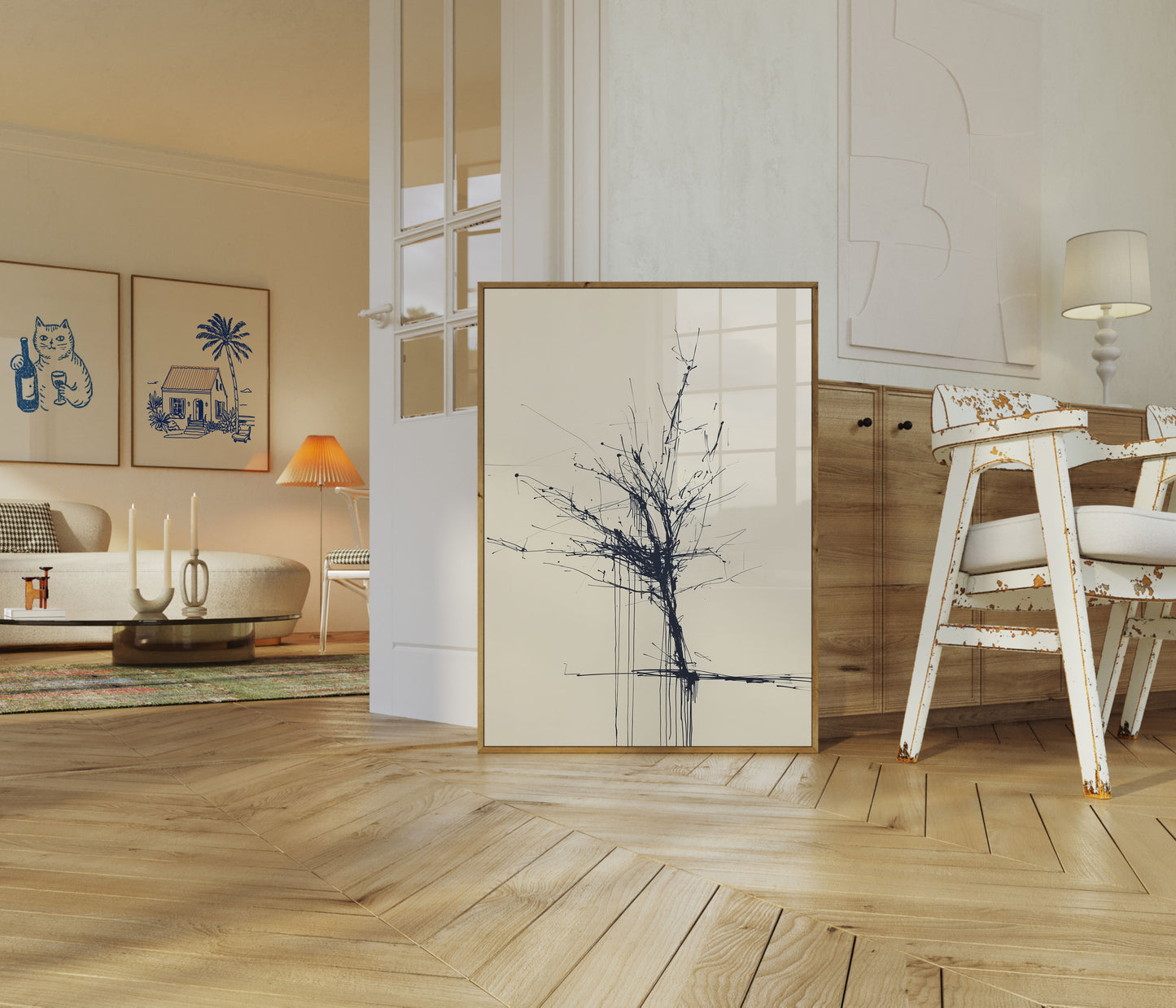 Abstract Minimalist Tree Poster