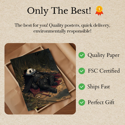 Warrior Panda Resting Poster