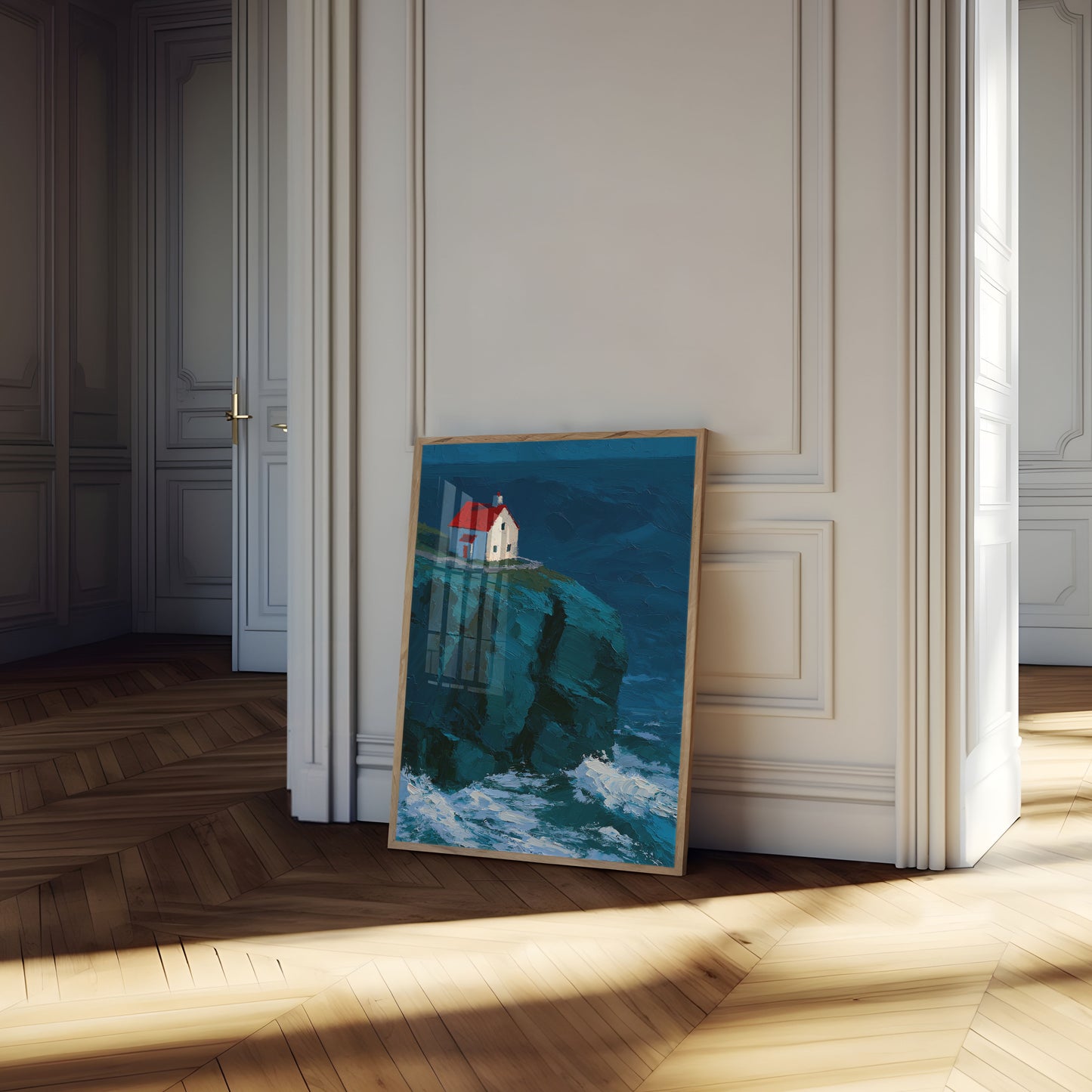 Poster Faro su Scogliere Costiere
