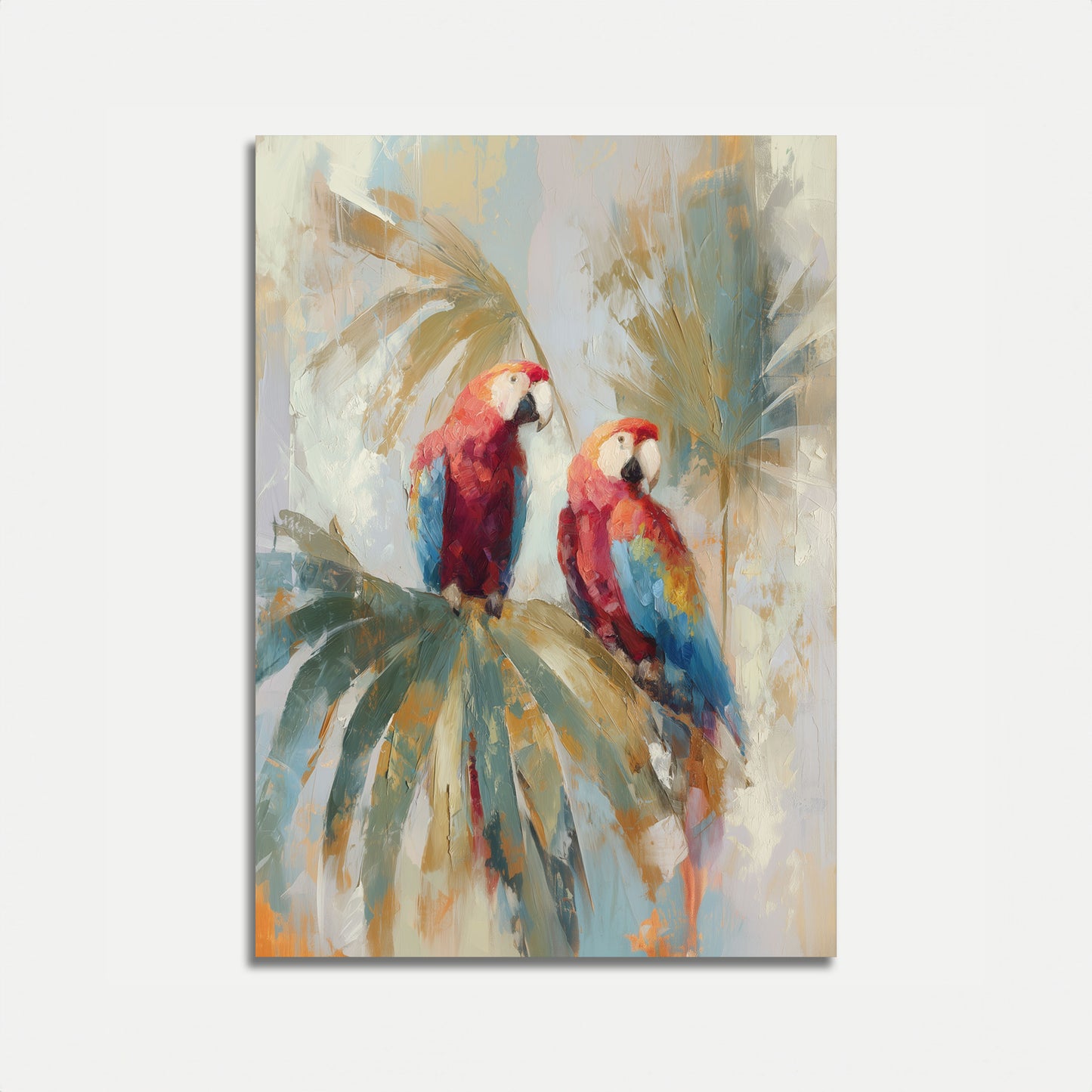 Scarlet Macaws in Bloom Poster