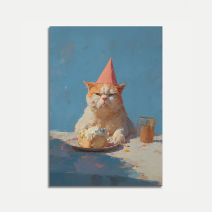 Grumpy Birthday Cat Poster