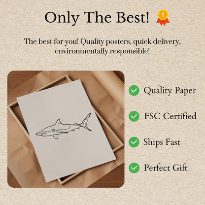 Sleek Shark Silhouette Poster