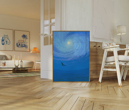 Shark Swimming Underwater Poster