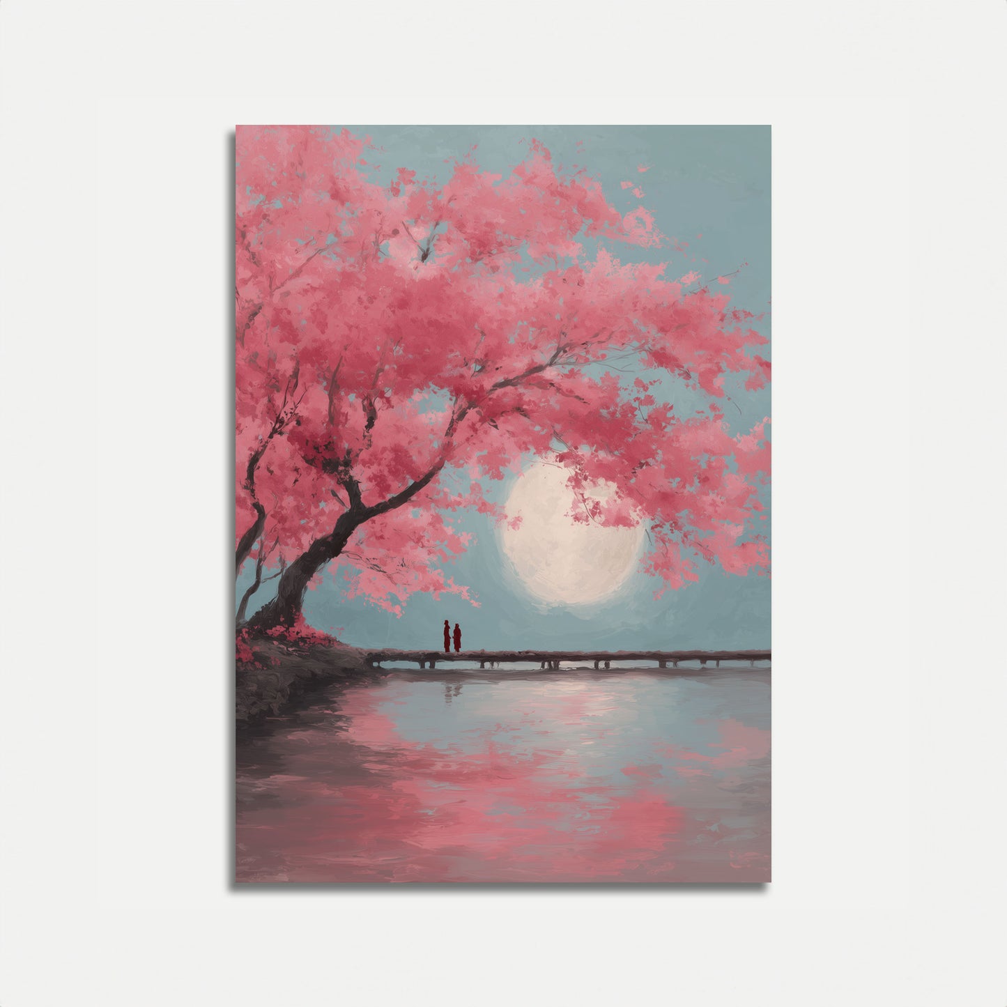 Kirschblüten-Mondlicht-Poster