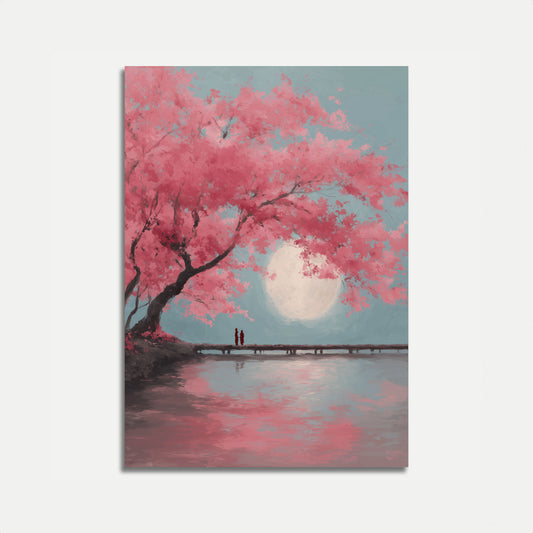 Kirschblüten-Mondlicht-Poster