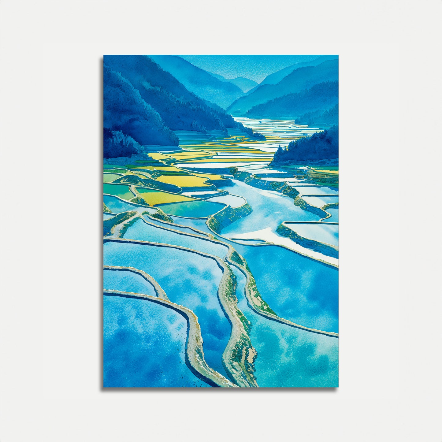 Póster de los Arrozales del Valle Alpino