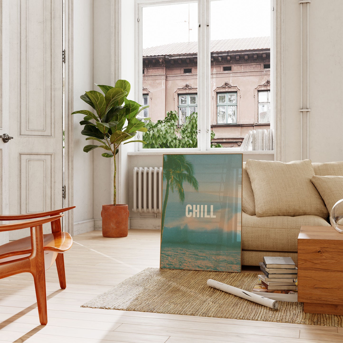 Tropischer Strand Sonnenuntergang Chill Poster