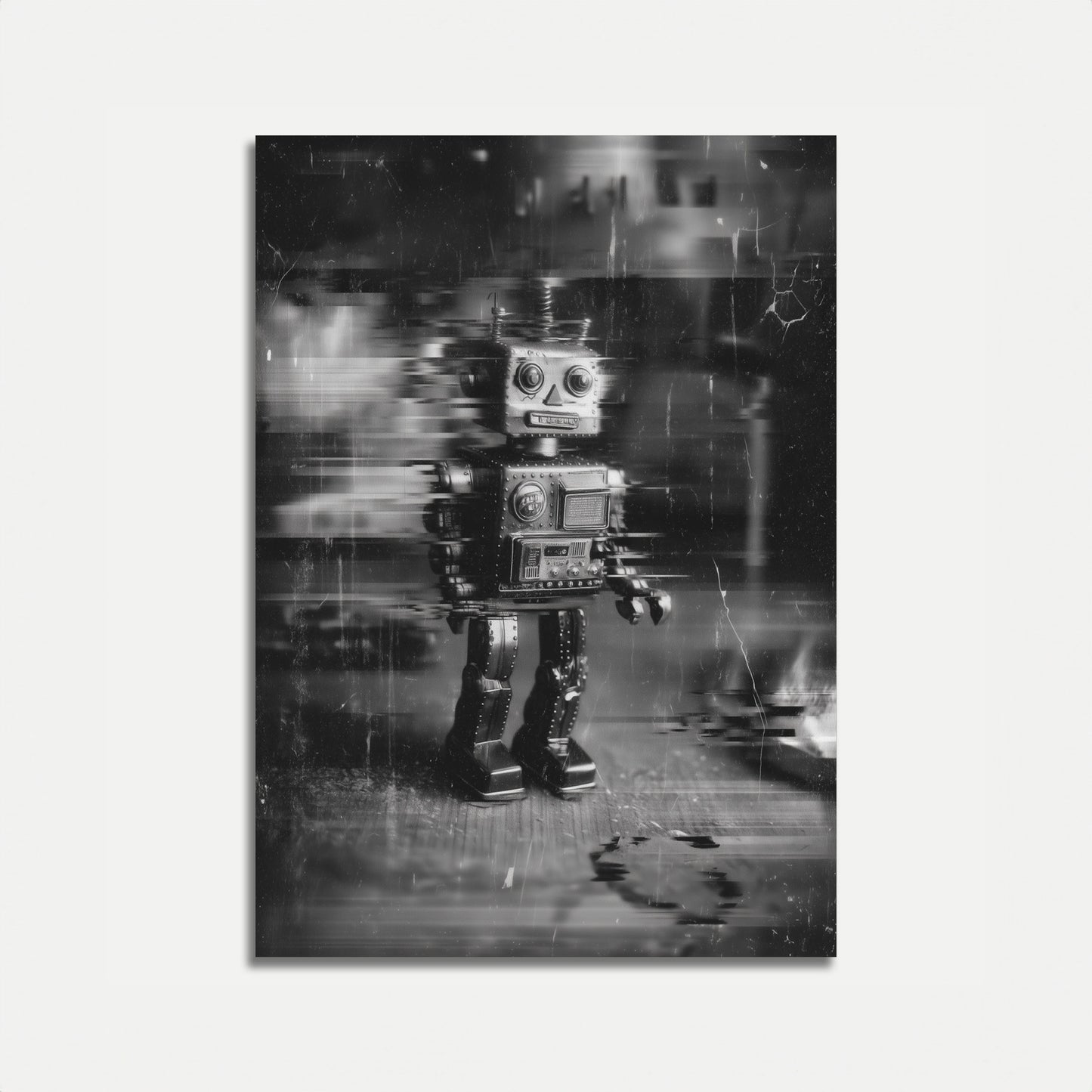 Vintage Retro Robot Plakat