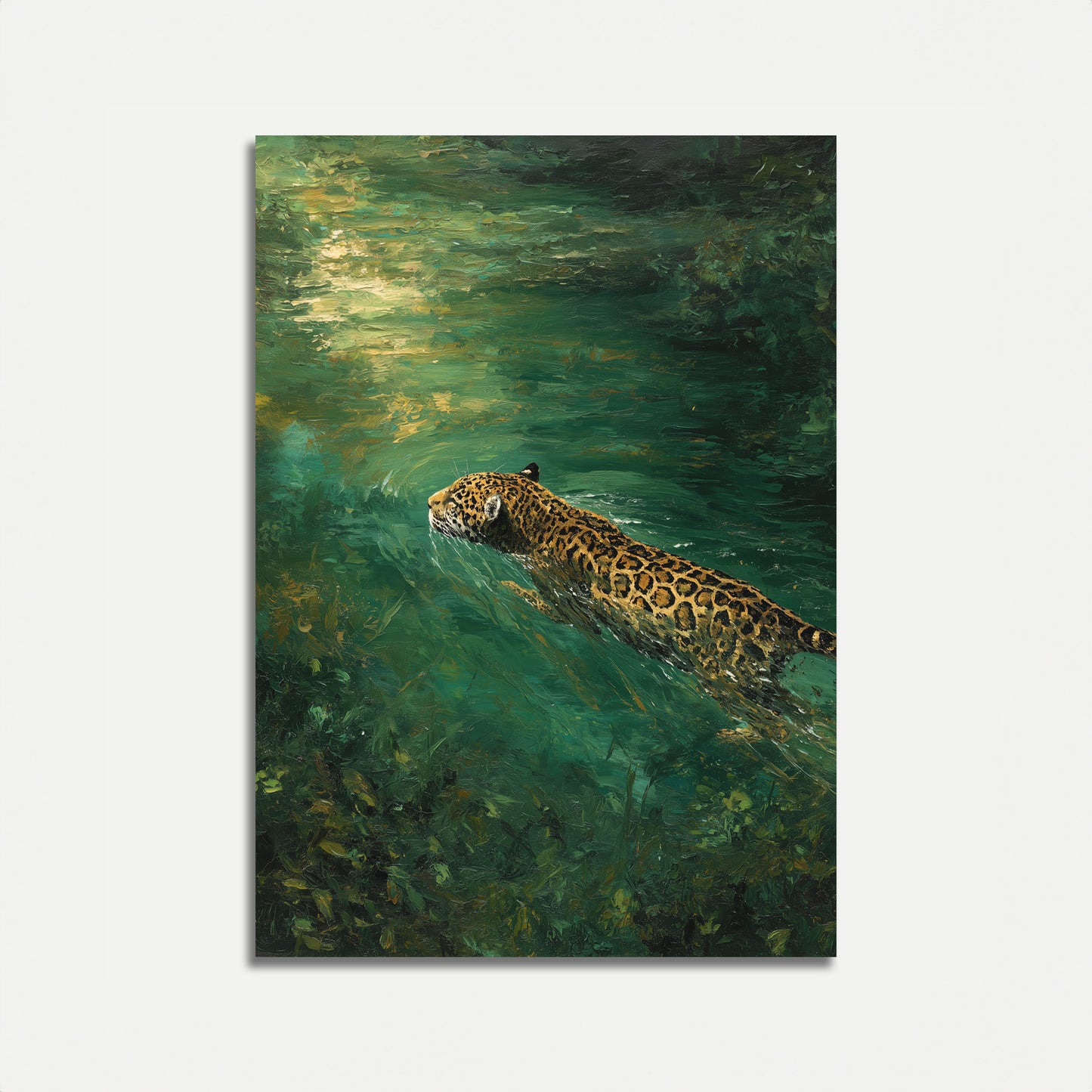 Poster della Giaguaro che Nuota nel Fiume