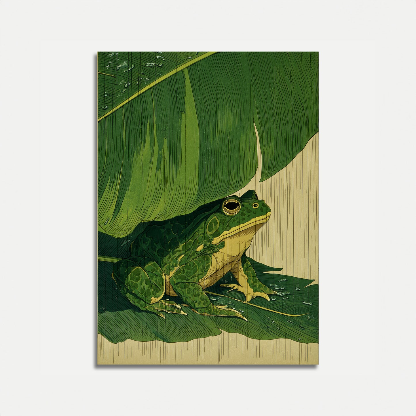 Pôster Sapo Verde na Folha