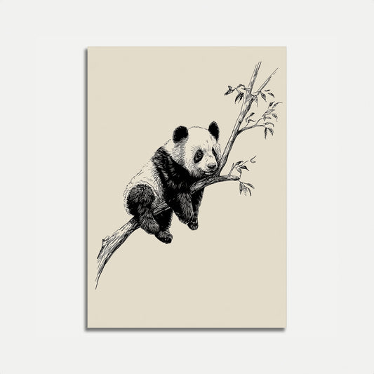 Panda on Branch Poster