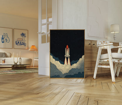 Space Shuttle Launch Poster