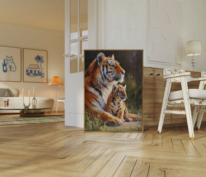 Majestic Tiger and Cub Poster