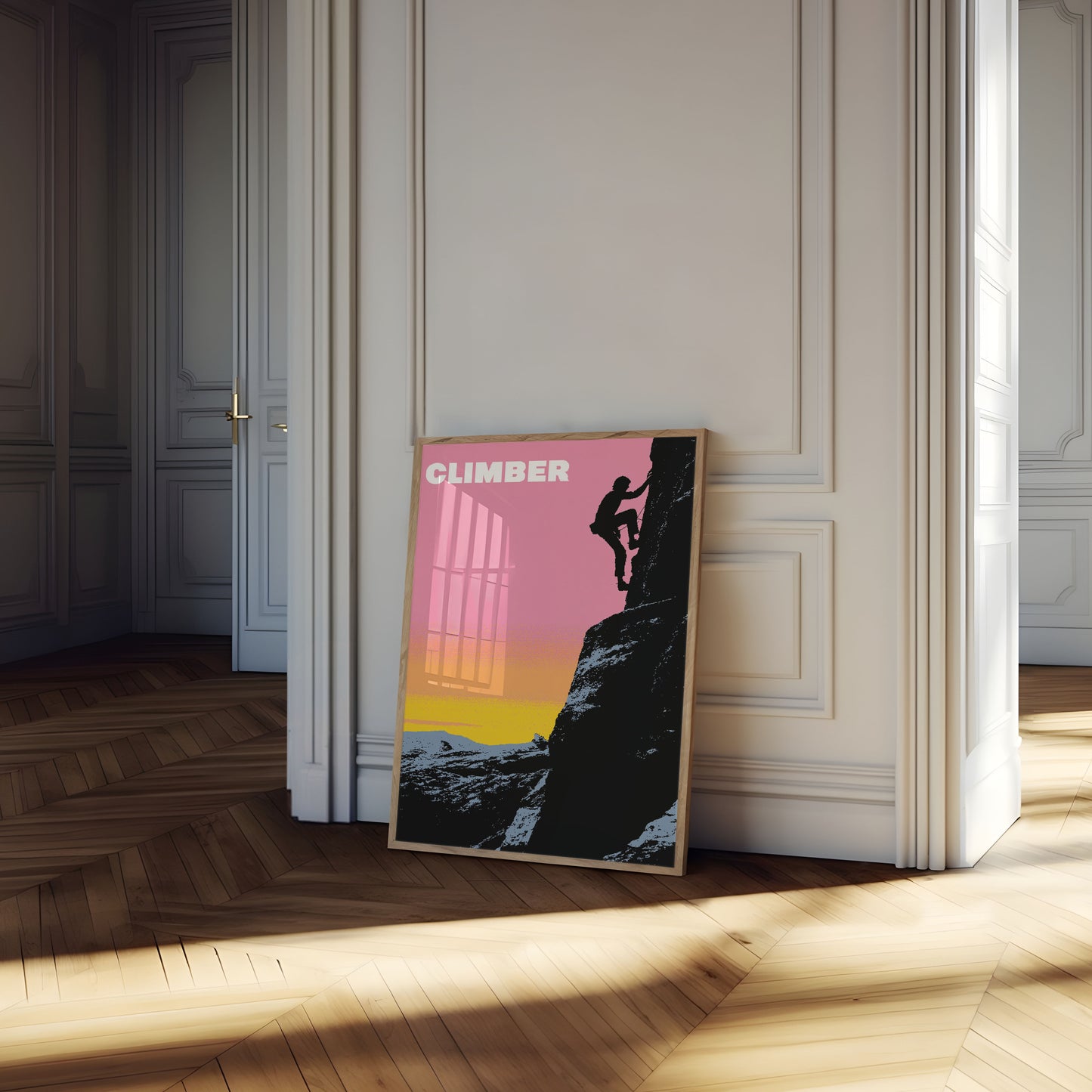 Poster Arrampicata al Tramonto