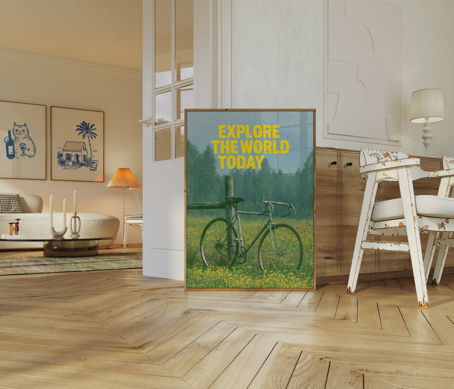 Avventura in Bicicletta attraverso il Prato Poster