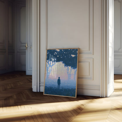 Dreamer Gazing at Clouds Poster