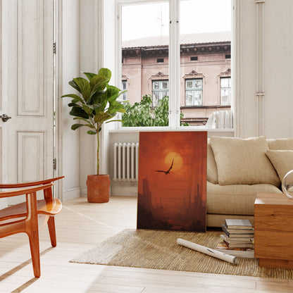 Prehistoric Sunset Apocalypse Poster