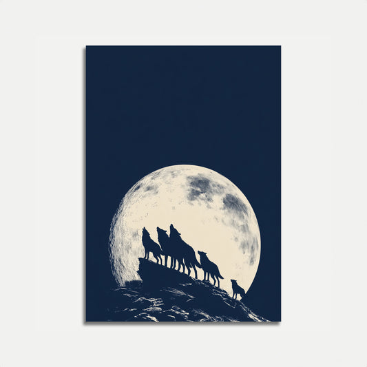Plakát Vlci Vylející si na Měsíc
