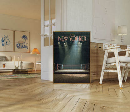 Empty Boxing Ring New Yorker Poster