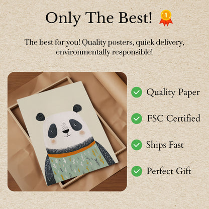 Cute Panda Friends Poster