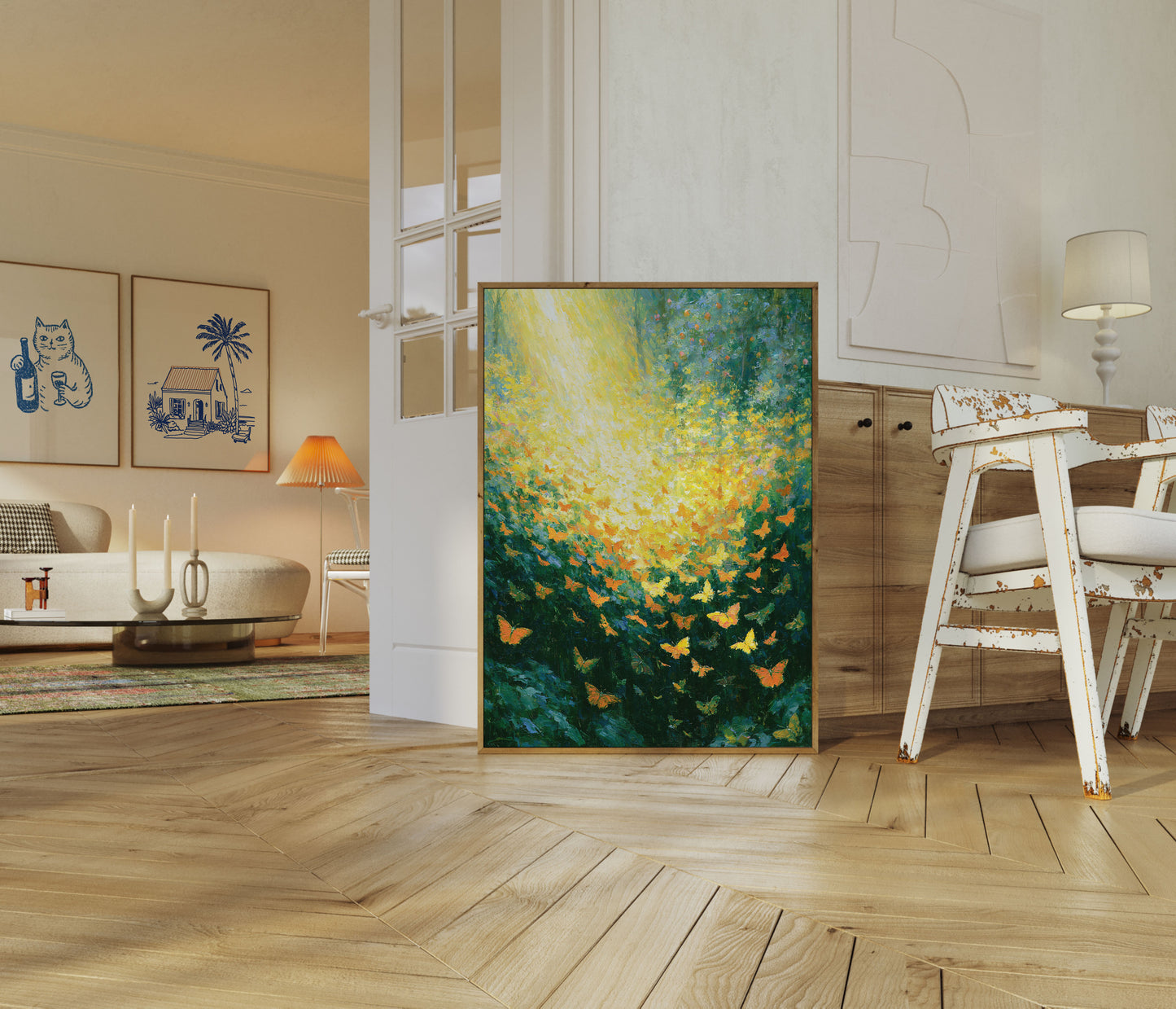 Butterflies Dancing in Sunlight Poster
