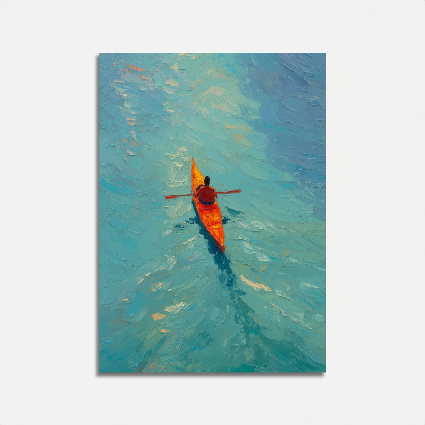 Kayaker on Turquoise Waters Poster