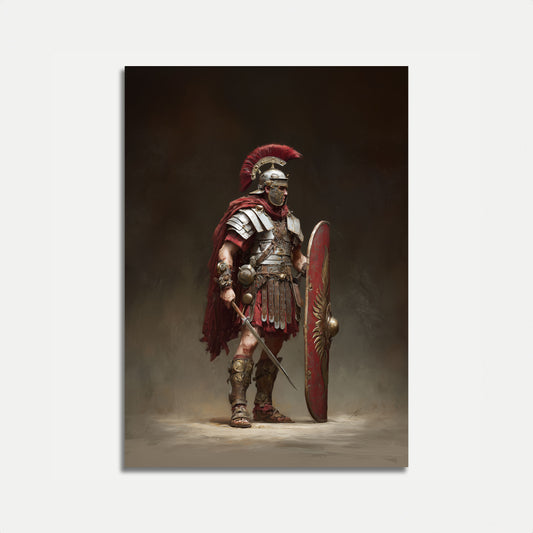 Majestic Roman Legionary Battle Poster
