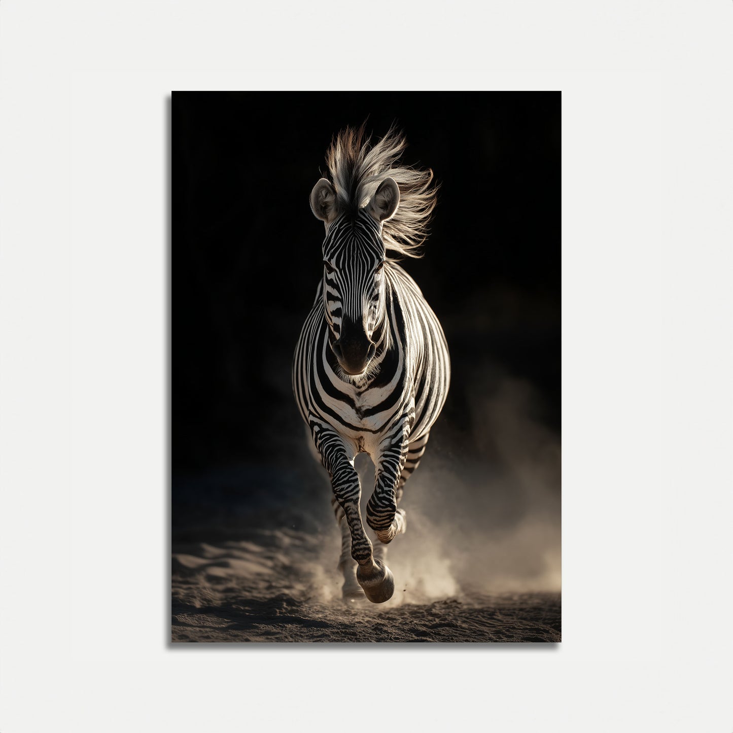 Dust Dancing Zebra Poster