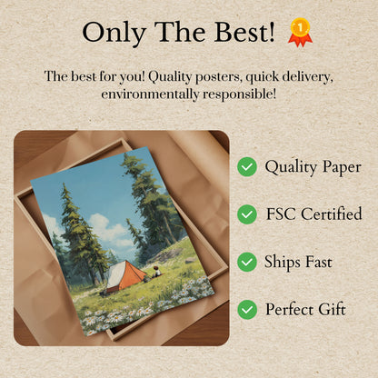 Serene Forest Camping Poster
