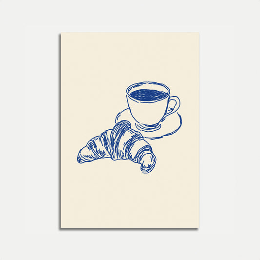 French Breakfast Sketch Poster