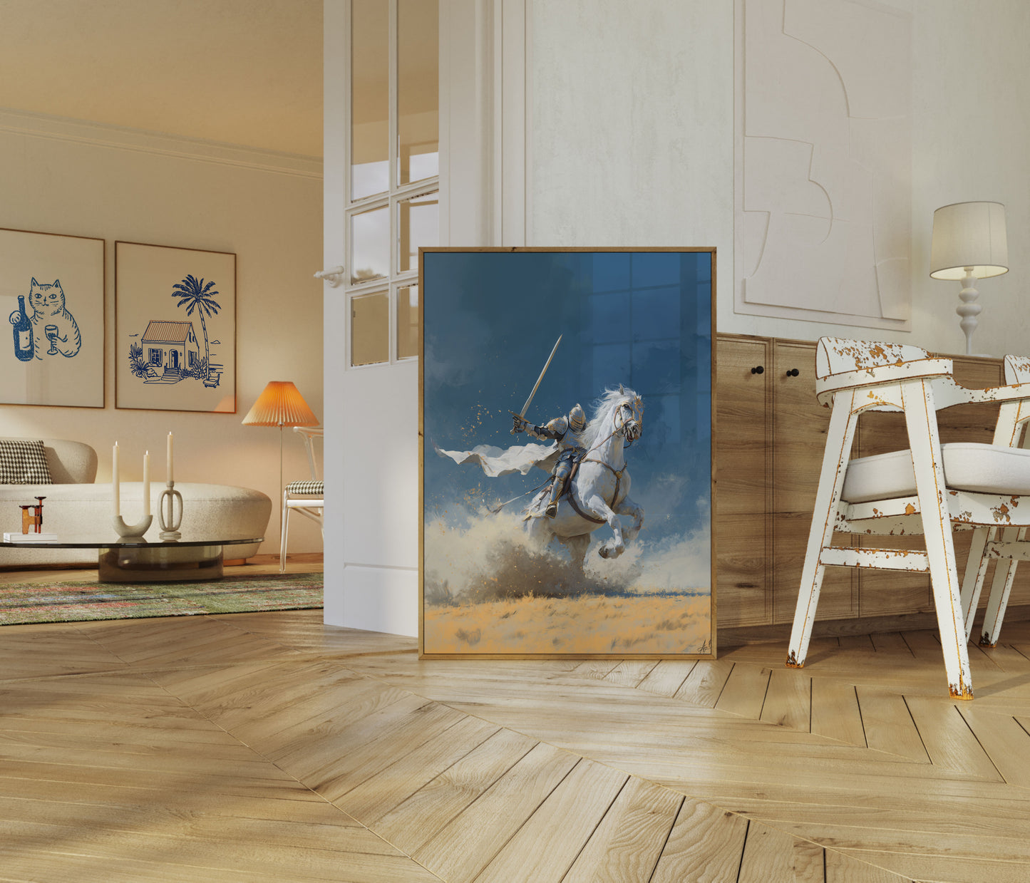 Medieval Knight Battle Charge Poster