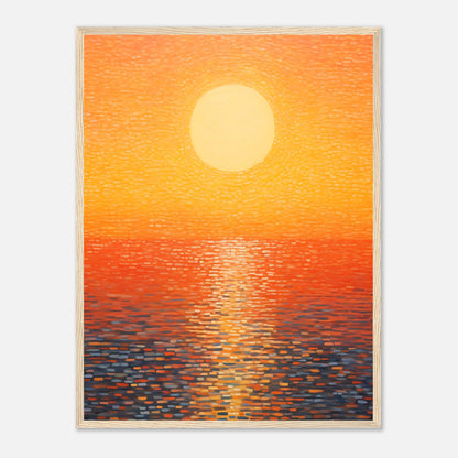 Atardecer en el mar - Póster